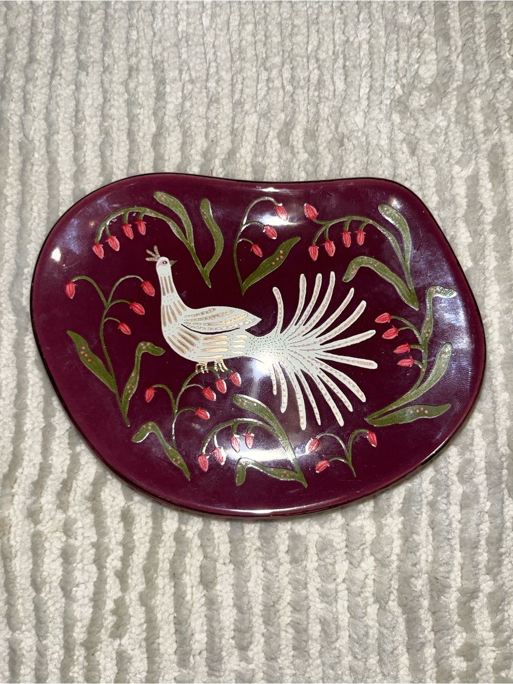 Danica Plum Ceramic Ring Dish